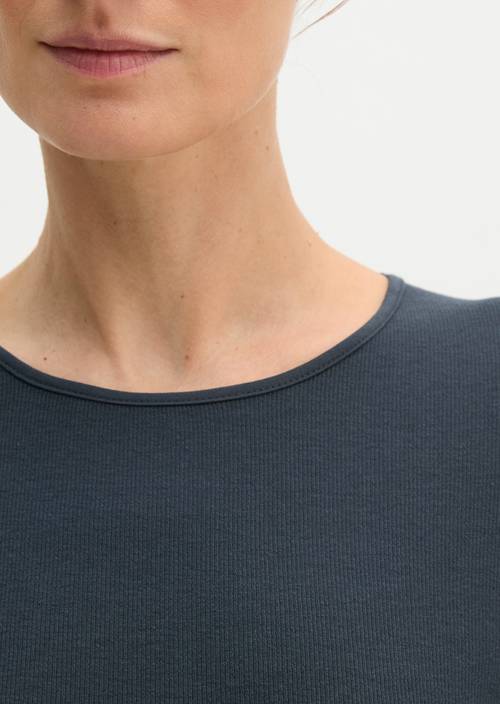 Longsleeve regular Dark Navy in detail view