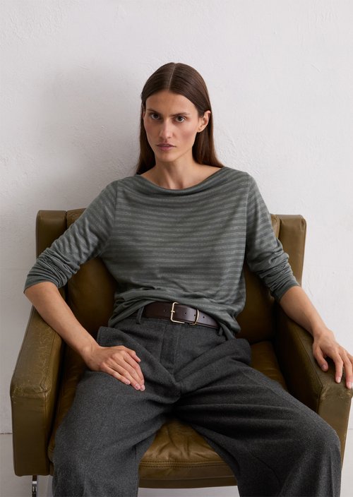 Regular striped longsleeve — Dark Grey