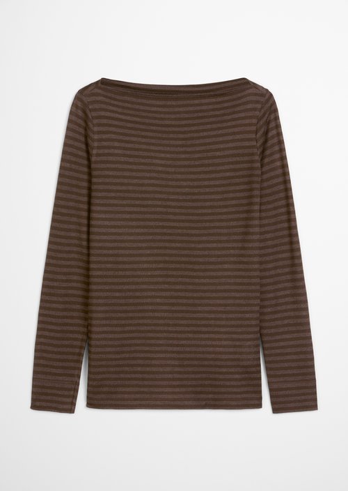 Regular striped longsleeve — Dark Brown