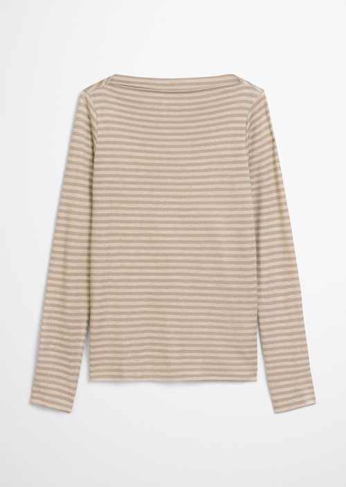 Regular striped longsleeve — Light Beige