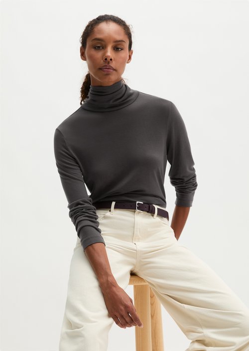 Regular turtleneck longsleeve — Broken Graphite