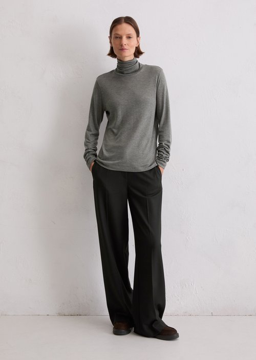 Regular turtleneck longsleeve — Rocky Grey Melange