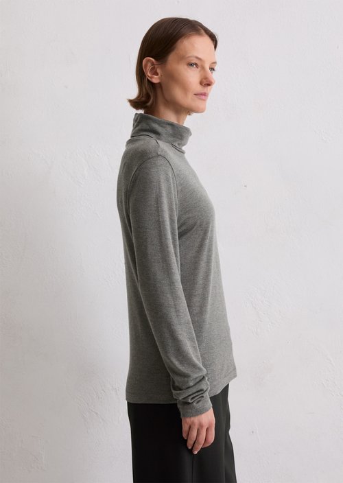 Regular turtleneck longsleeve — Rocky Grey Melange