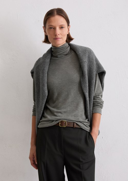 Regular turtleneck longsleeve — Rocky Grey Melange