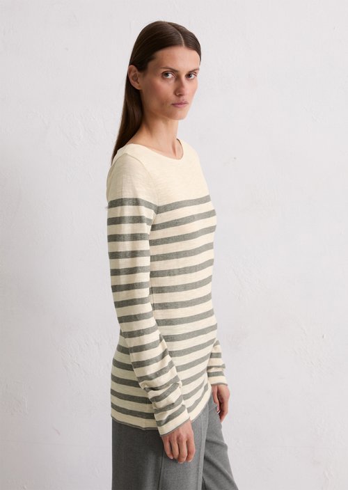 Striped longsleeve regular — Dark Grey