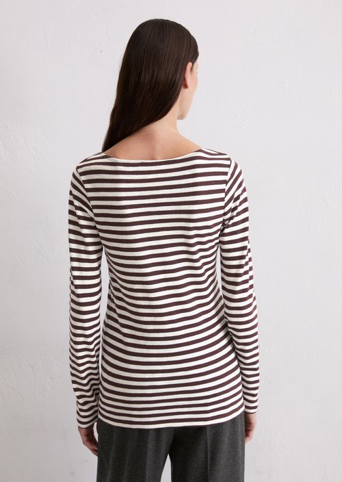 Striped longsleeve regular — Dark Red
