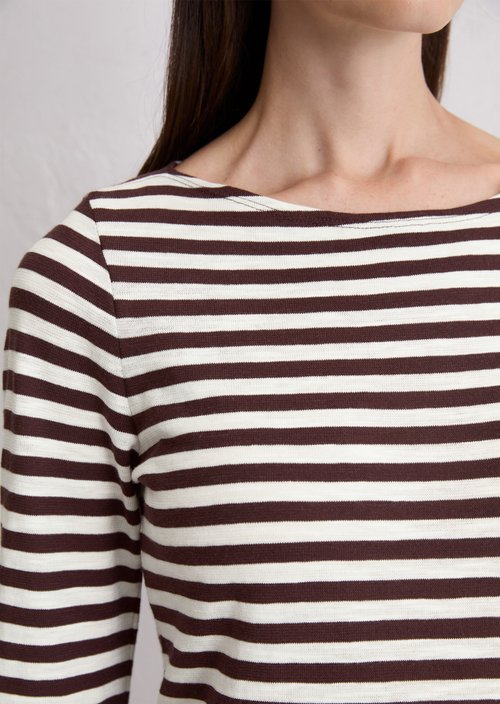 Striped longsleeve regular — Dark Red