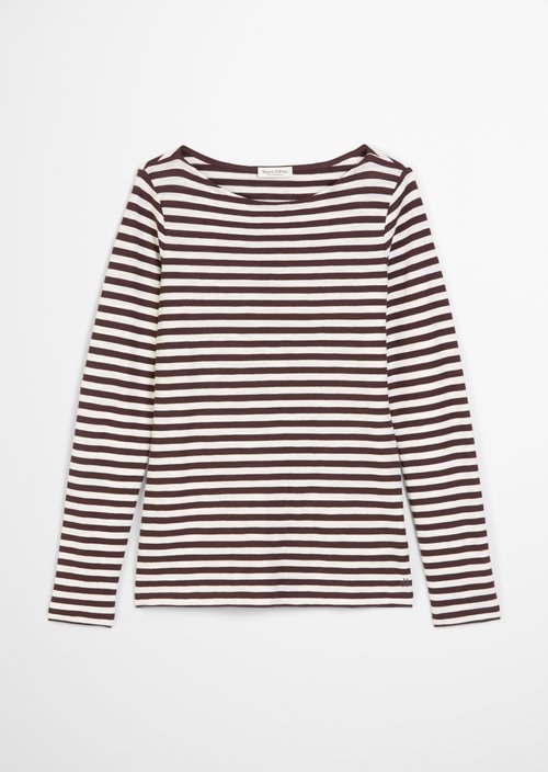 Striped longsleeve regular — Dark Red