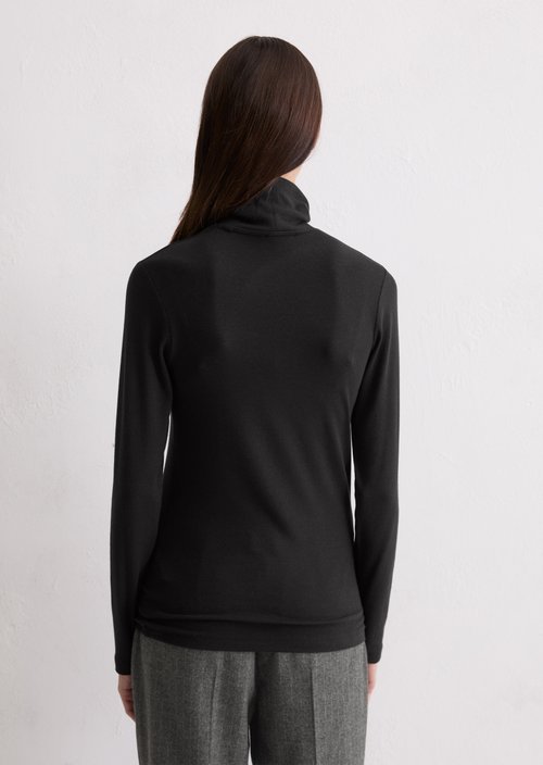 Regular turtleneck longsleeve — Black