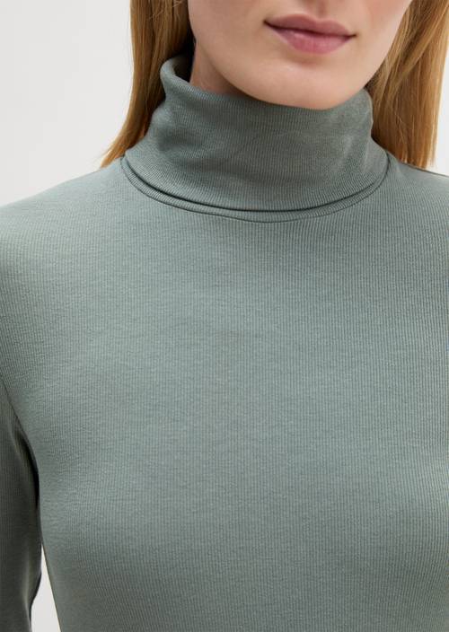 Regular turtleneck longsleeve Foggy Blue in detail view