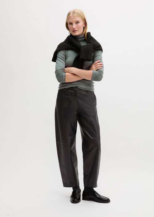 Regular turtleneck longsleeve Foggy Blue in front view