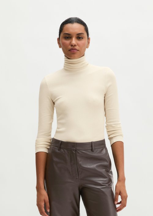 Regular turtleneck longsleeve — Chalky Sand