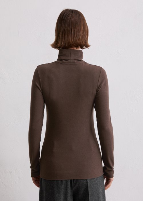 Regular turtleneck longsleeve — Shaded Brown