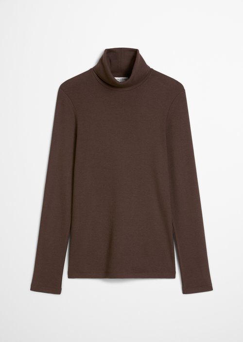 Regular turtleneck longsleeve — Shaded Brown