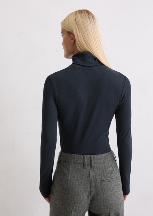 Regular turtleneck longsleeve — Dark Navy