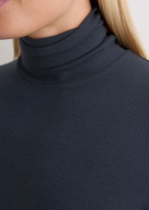 Regular turtleneck longsleeve — Dark Navy