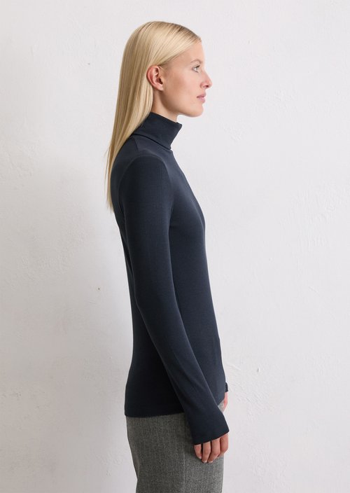 Regular turtleneck longsleeve — Dark Navy