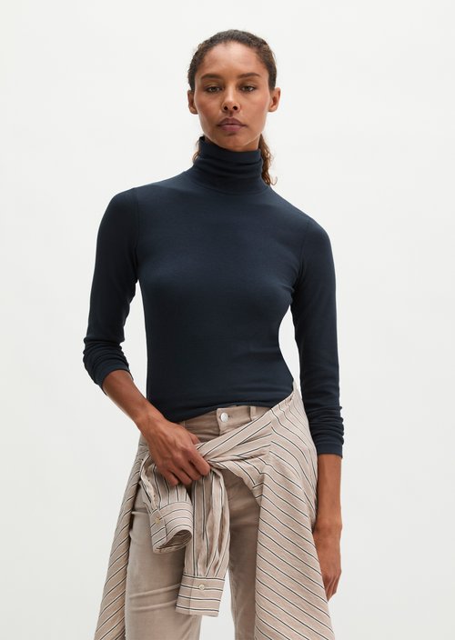 Regular turtleneck longsleeve — Dark Navy