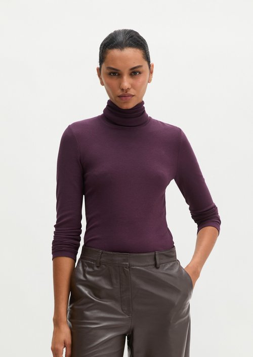 Regular turtleneck longsleeve — Pure Plum