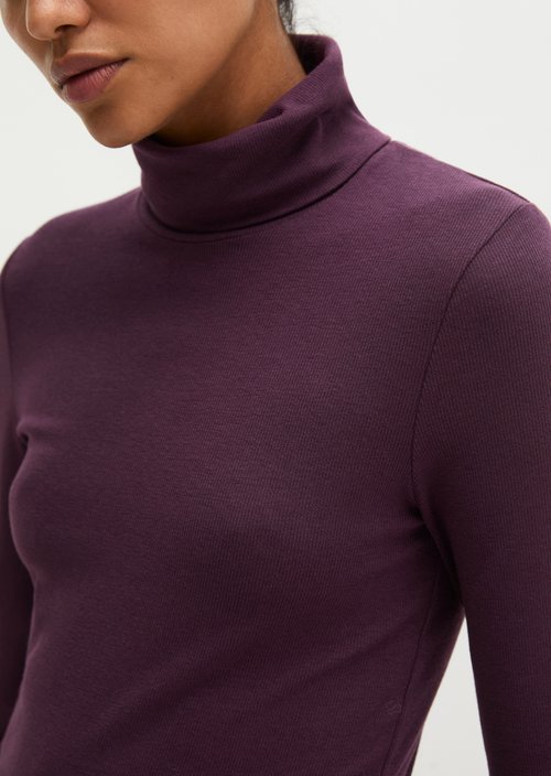 Regular turtleneck longsleeve — Pure Plum