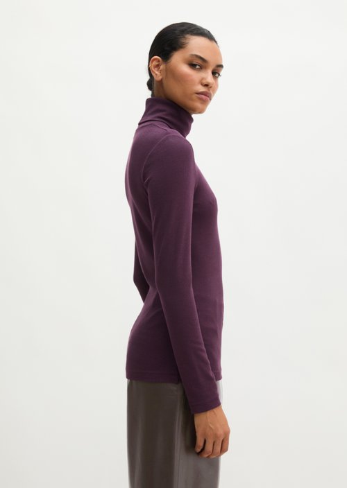 Regular turtleneck longsleeve — Pure Plum