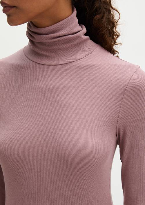 Regular turtleneck longsleeve Gentle Mauve in detail view