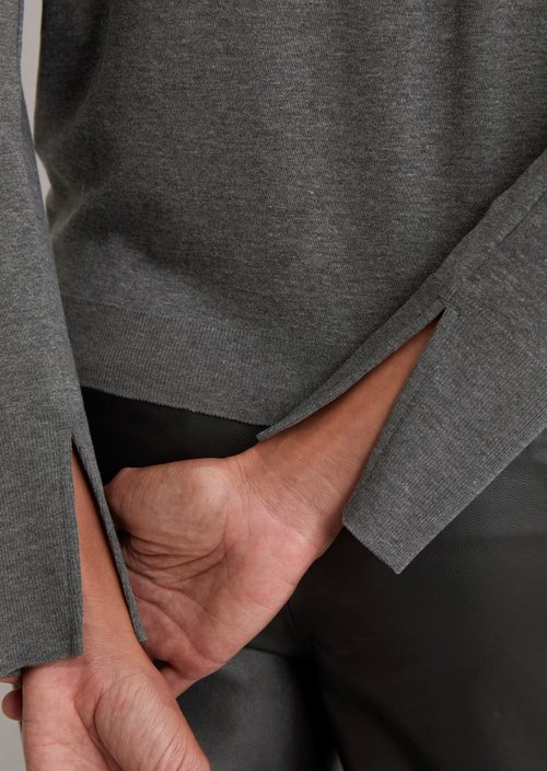 Luxury Longsleeve Regular — Rocky Grey Melange
