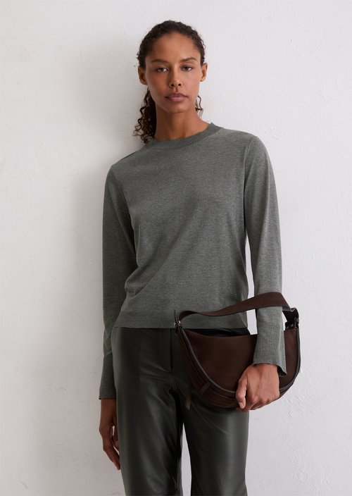 Luxury Longsleeve Regular — Rocky Grey Melange