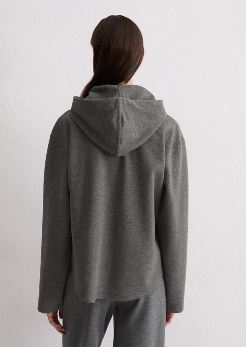 Relaxed jersey hoodie — Rocky Grey Melange