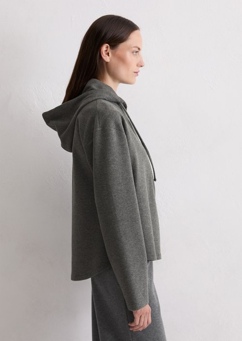 Relaxed jersey hoodie — Rocky Grey Melange