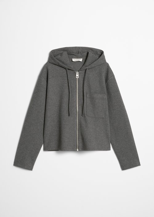 Relaxed jersey hoodie — Rocky Grey Melange