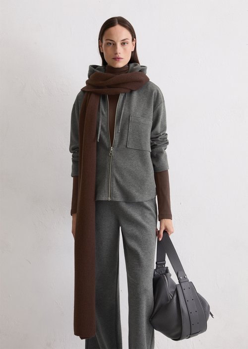 Relaxed jersey hoodie — Rocky Grey Melange