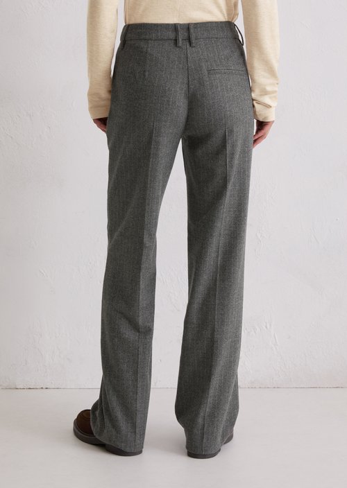Tailored pinstripe trousers — Dark Grey