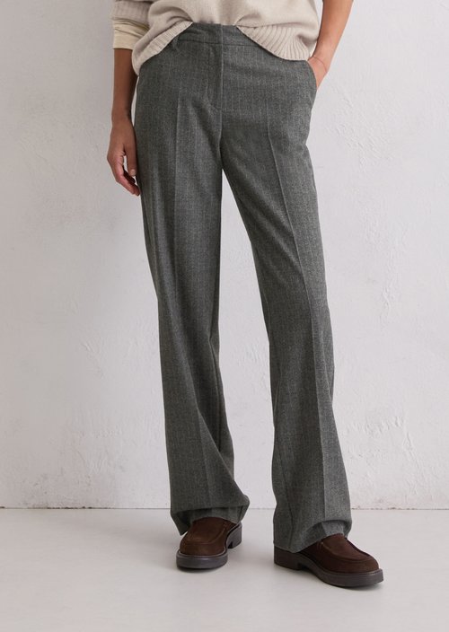 Tailored pinstripe trousers — Dark Grey