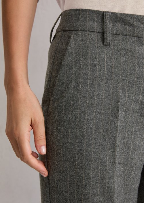 Tailored pinstripe trousers — Dark Grey