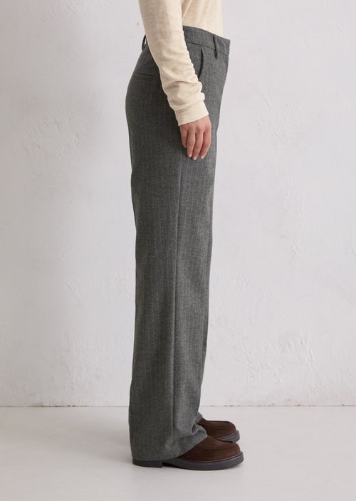 Tailored pinstripe trousers — Dark Grey