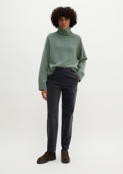 Velvet tapered trousers — Broken Graphite
