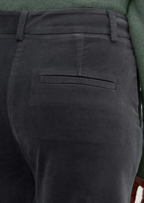 Velvet tapered trousers — Broken Graphite