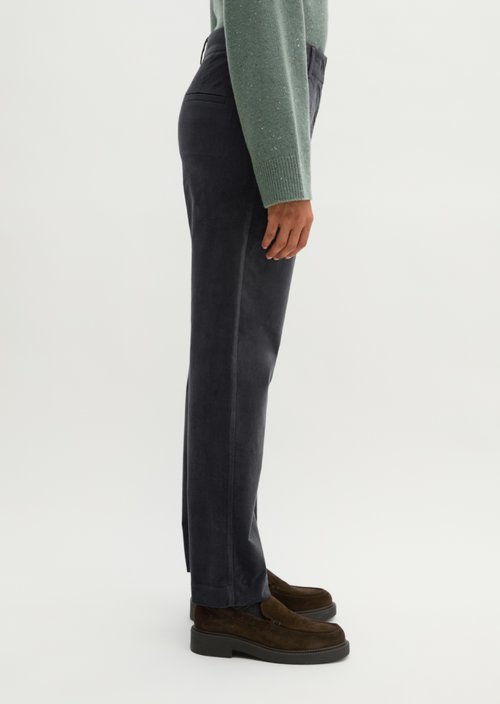 Velvet tapered trousers — Broken Graphite