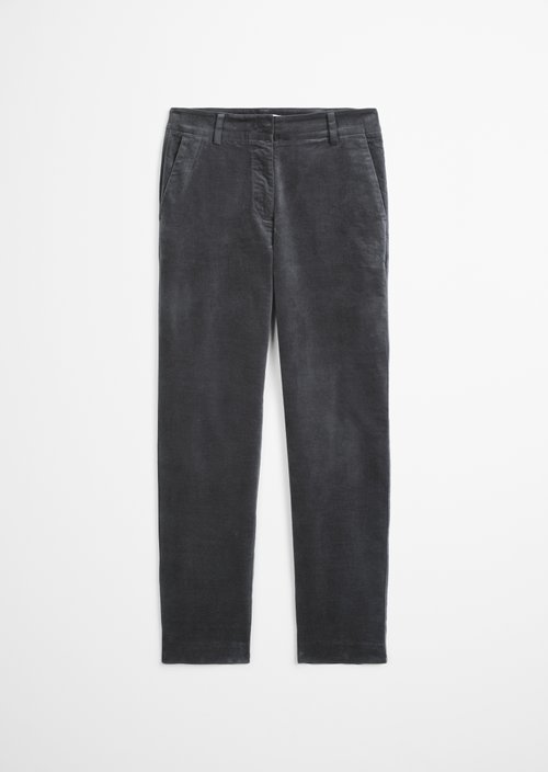Velvet tapered trousers — Broken Graphite