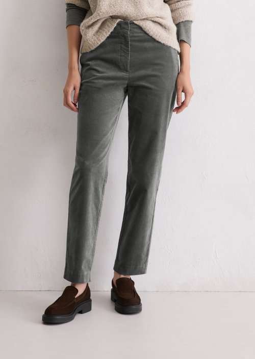 Velvet tapered trousers — Castlerock