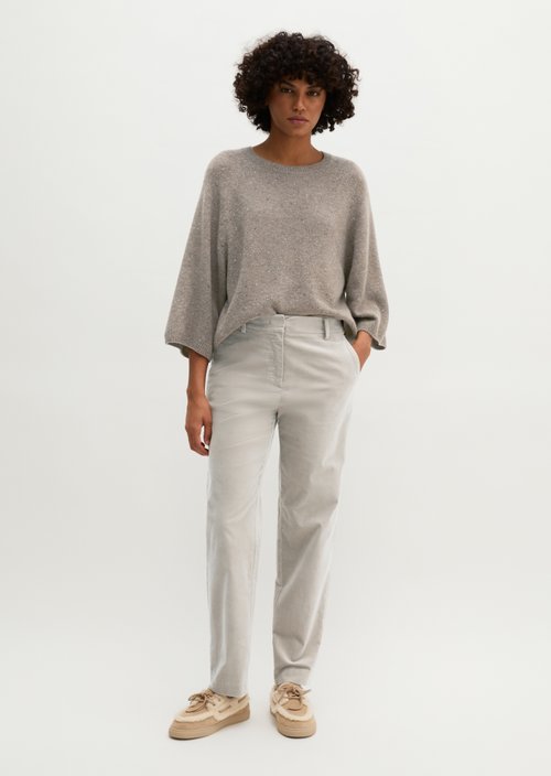 Velvet tapered trousers — Chalky Mauve