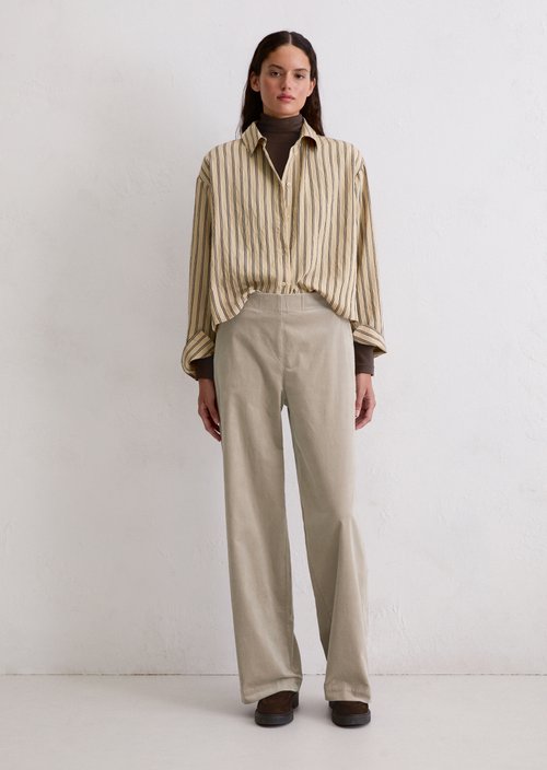 Velvet pants loose — Chalky Mauve