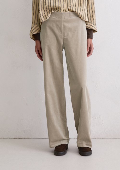 Velvet pants loose — Chalky Mauve