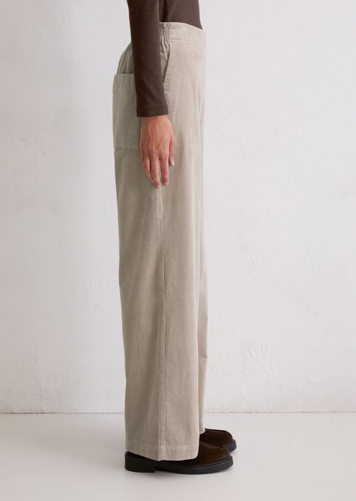 Velvet pants loose — Chalky Mauve