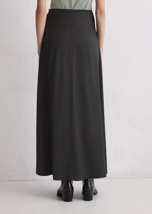 Flared long satin skirt — Cloudburst