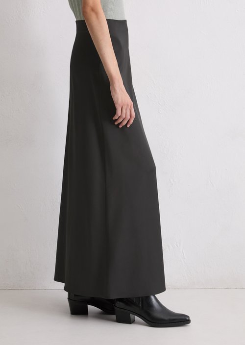 Flared long satin skirt — Cloudburst