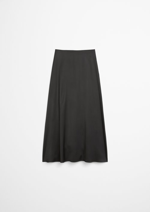 Flared long satin skirt — Cloudburst