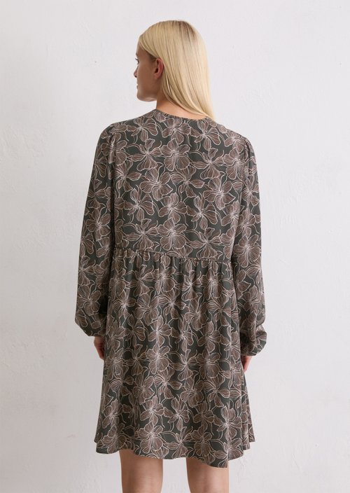 Print dress loose — Dark Grey