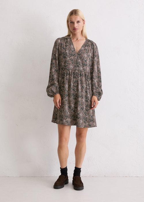 Print dress loose — Dark Grey